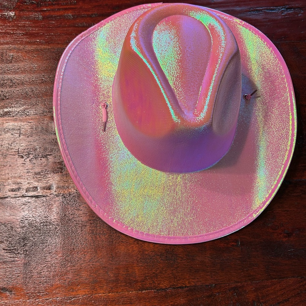 Holographic Pink Cowboy Hat